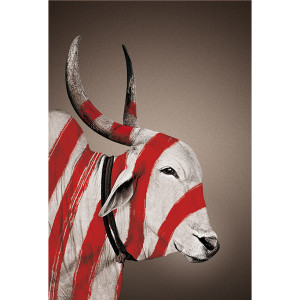 no-mad-india-mascot-nandi-portrait-patta-print