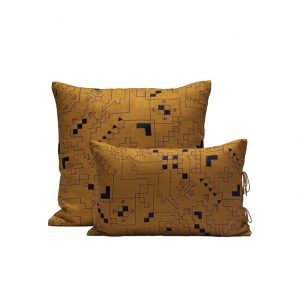 nomad-india-ryka-ochre-black-cushion-cover