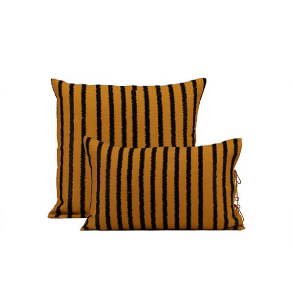 nomad-india-textiles-cushion-cover-lakeer-ochre-black