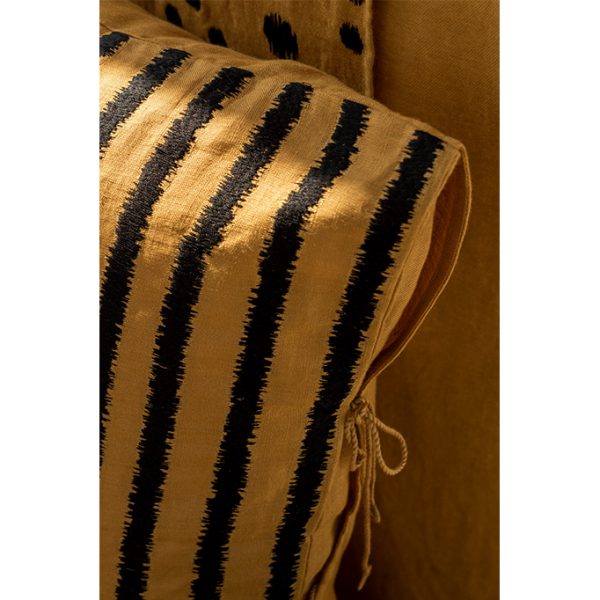 nomad-india-textiles-cushion-cover-lakeer-ochre-black-details